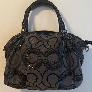 Coach Handbag Madison Sequin Optical Art Sophia